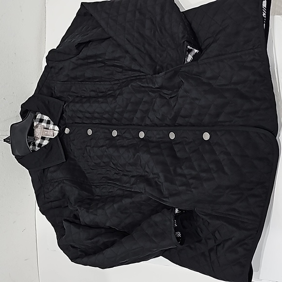 Chico Black Checkered  thin quitted Jacket Size XL - Picture 6 of 10